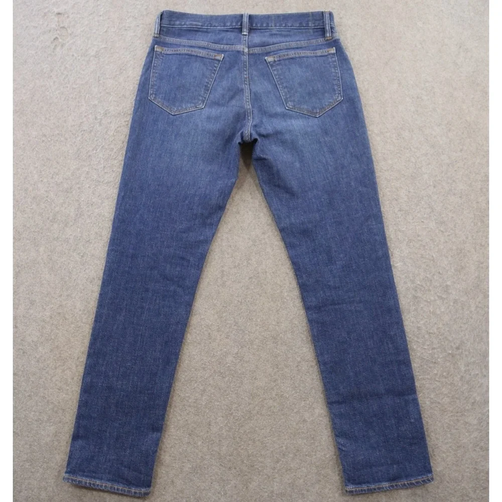 Banana Republic Jeans Mens 32 Blue Slim Straight Fit Mid Rise Zip Fly Denim